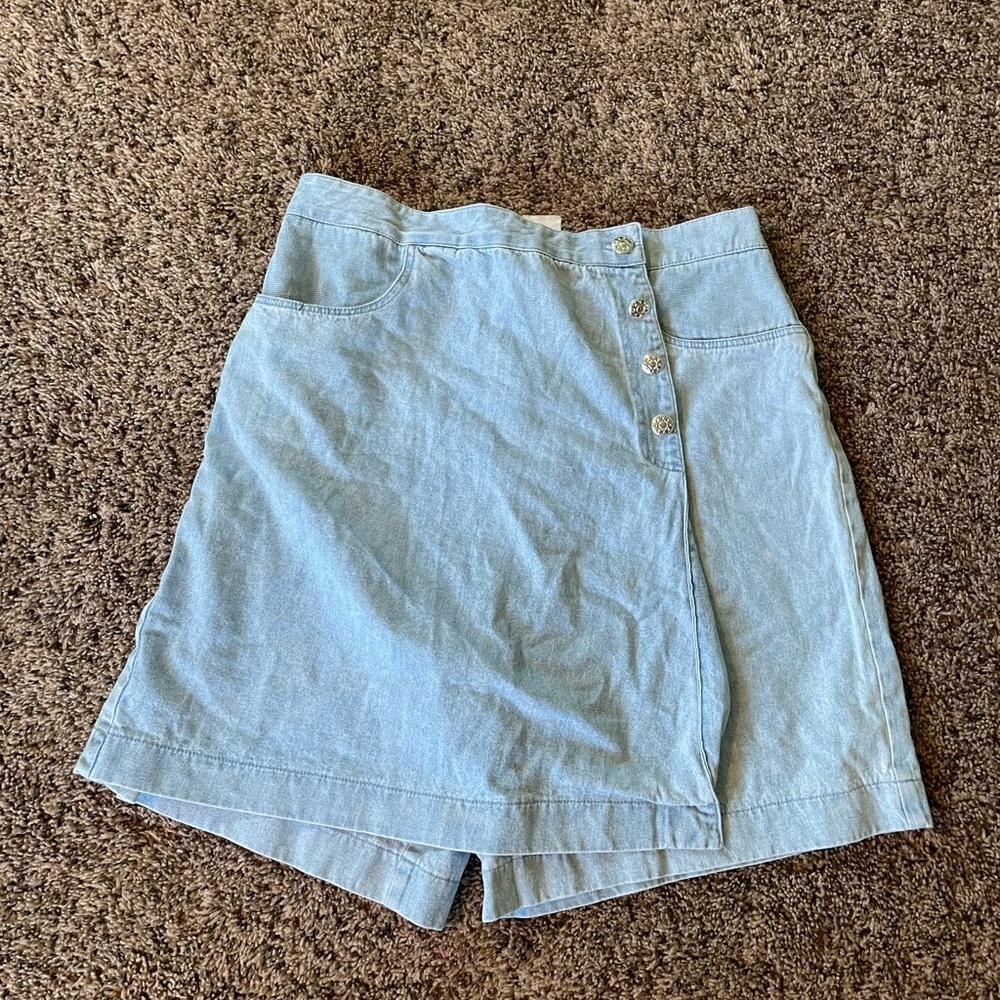 Vintage Denim Light Wash Skort Size 12